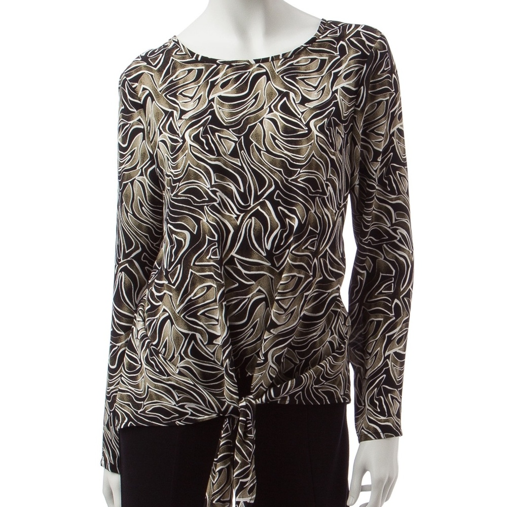 Reduced, Abstract print tie front top
